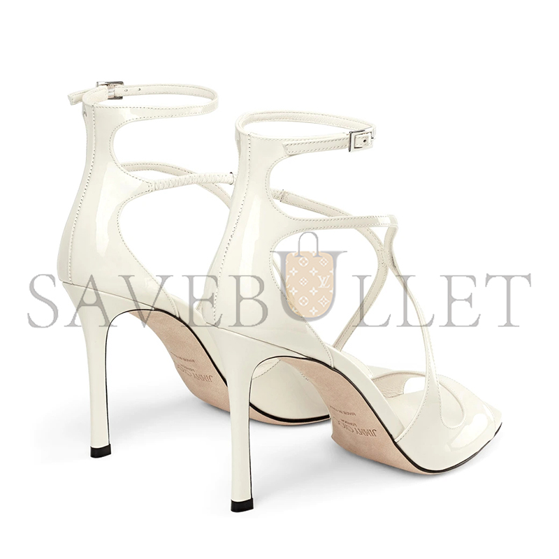 Ji*y Ch* azia 95 latte patent leather sandals azia95pat